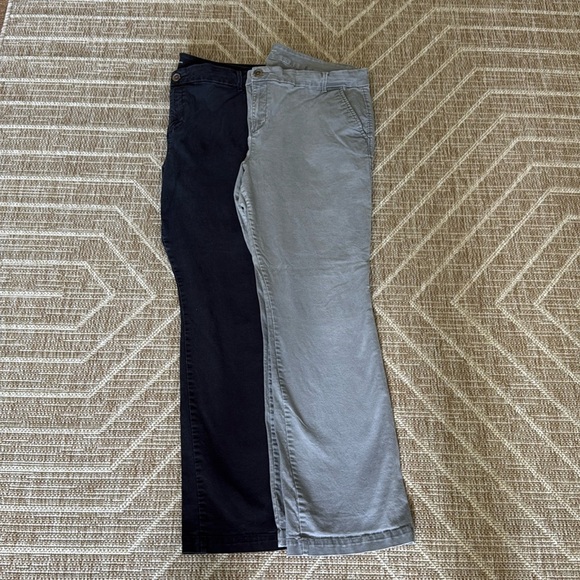 Old Navy Set of Two Casual Bootcut Pants - Navy & Gray/Blue - Picture 1 of 6